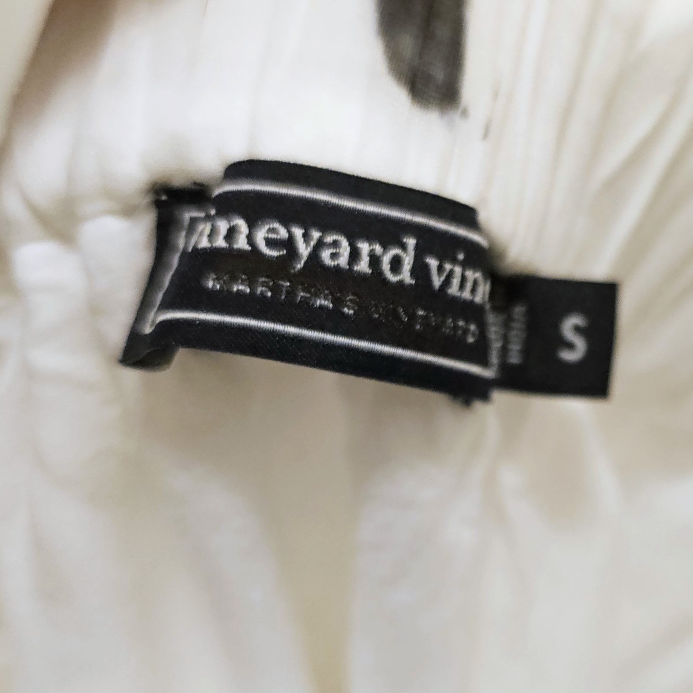 Vineyard Vines White Eyelet Puff Sleeve Blouse Coastal Cottagecore Top S - Picture 6 of 7